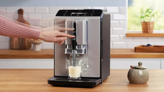 Bosch VeroCafe Fully Automatic Coffee Machine | 5 Beverage Options | CeramDrive Grinder | Smooth Milk Foam | TIE20301IN