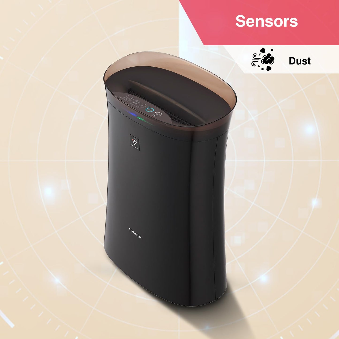 SHARP Air Purifier with Plasmacluster | Removes 99.97% Pollutants - Bacteria, Virus, Mold, VOCs | HEPA, Carbon & Pre Filter | Japan Tech | 320 ft² | FP-F40E