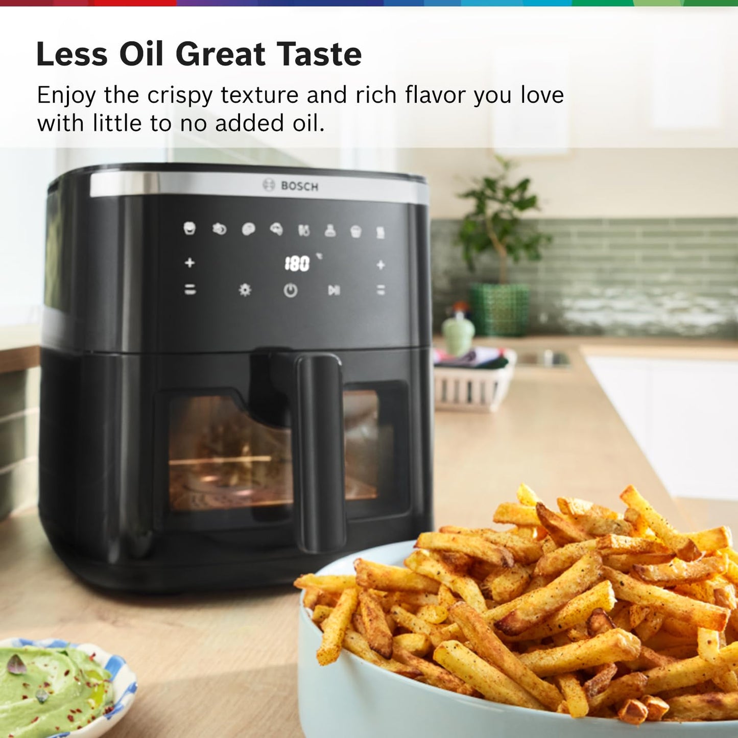 Bosch CrispMaxx 7.2L Air Fryer | Baking Tray | Digital Touch Controls | 8 Functions | Illuminated Window | Shake Alarm | MAF671B5IN