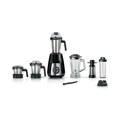 Bosch TrueMixx Pro 1000W 5 Jar Mixer Grinder | Double Ballbearing Copper Motor | 22,500 RPM, 60 mins rating | MG8725A1KI