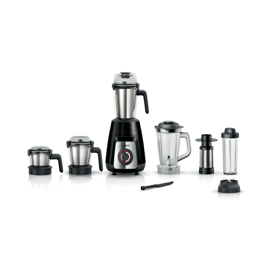 Bosch TrueMixx Pro 1000W 5 Jar Mixer Grinder | Double Ballbearing Copper Motor | 22,500 RPM, 60 mins rating | MG8725A1KI