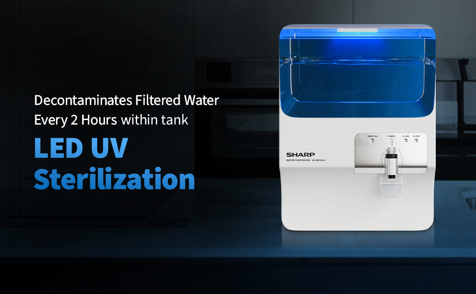SHARP PureSip WJ-RR065V-WS | 7-Stage RO + UV Water Purifier