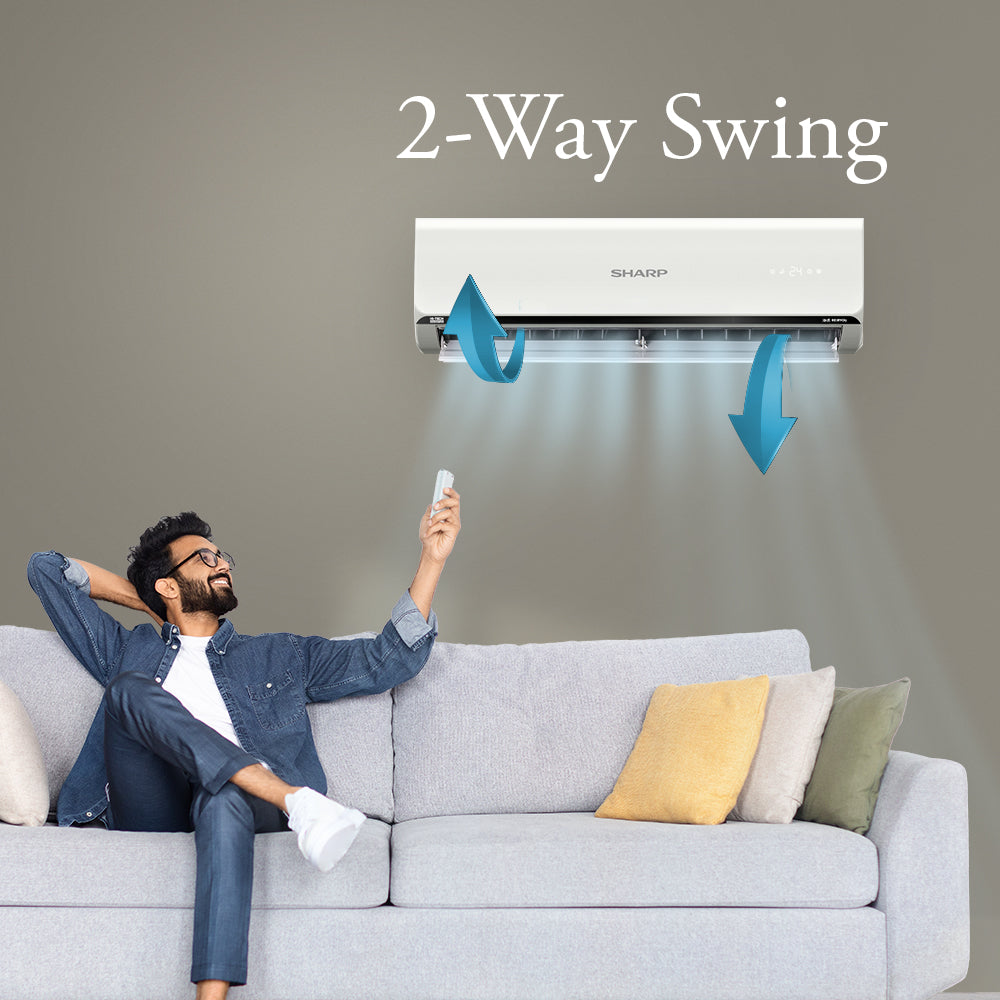 SHARP Reiryou 5 Star Inverter Split Air Conditioner | 7-in-1 Convertible, Turbo Cool Technology, 100% Copper with Gold Fin Coating | 2025 Series
