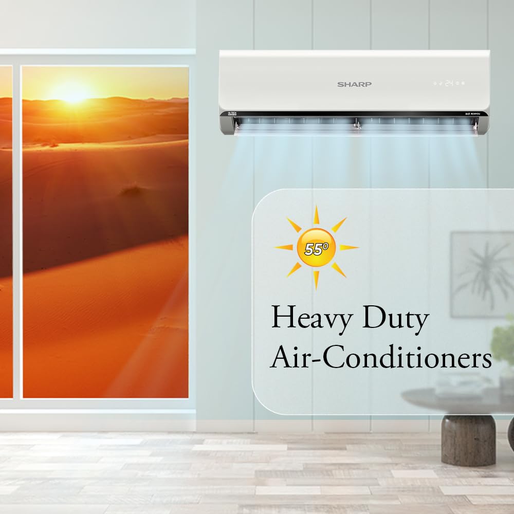 SHARP Reiryou 5 Star Inverter Split Air Conditioner | 7-in-1 Convertible, Turbo Cool Technology, 100% Copper with Gold Fin Coating | 2025 Series