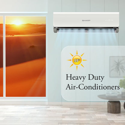 SHARP Reiryou 5 Star Inverter Split Air Conditioner | 7-in-1 Convertible, Turbo Cool Technology, 100% Copper with Gold Fin Coating | 2025 Series