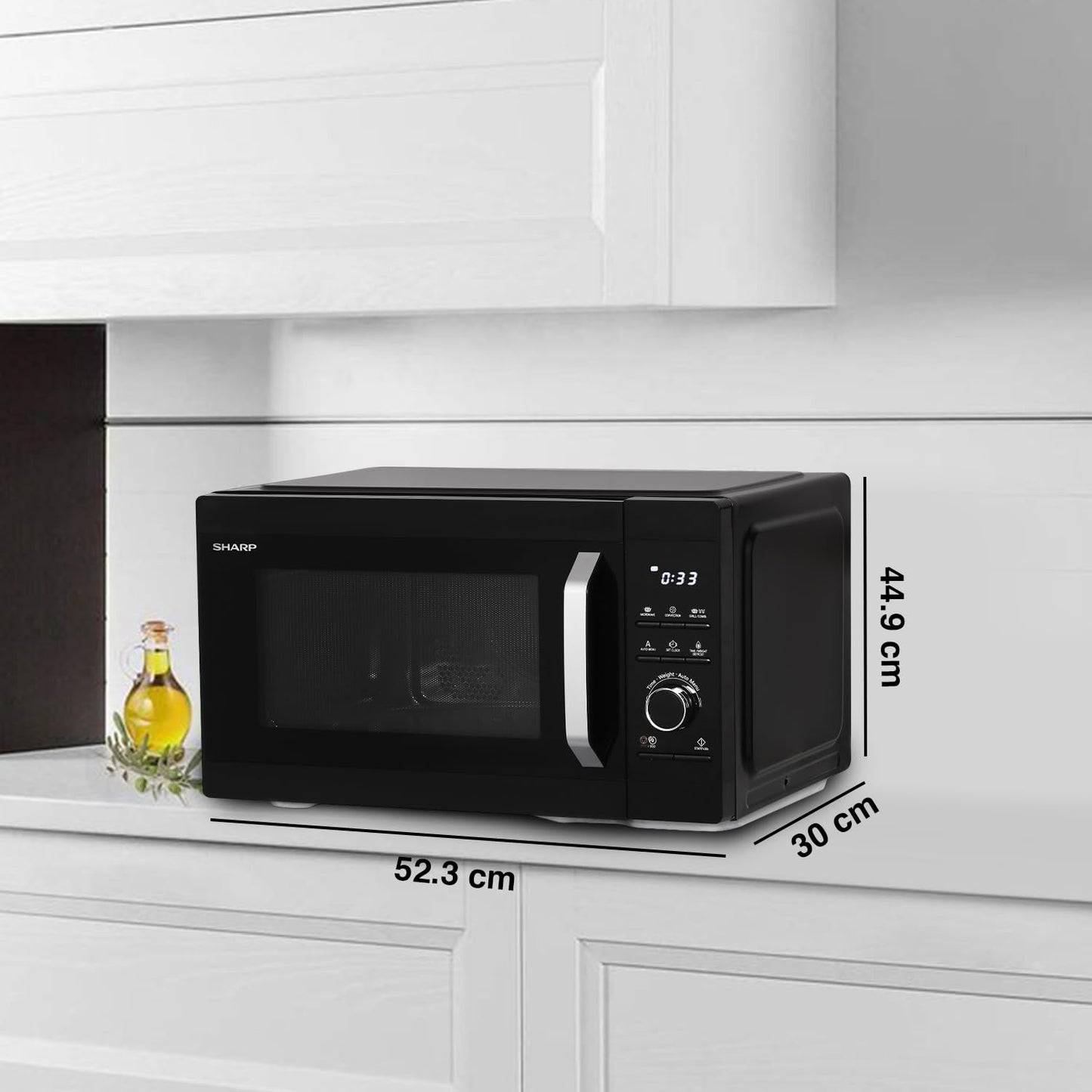 SHARP 29L Convection Microwave Oven | Healthy Fry, Stainless Steel Cavity, 400+ Auto-Cook Menu | Japan Technology | R-929KN-K