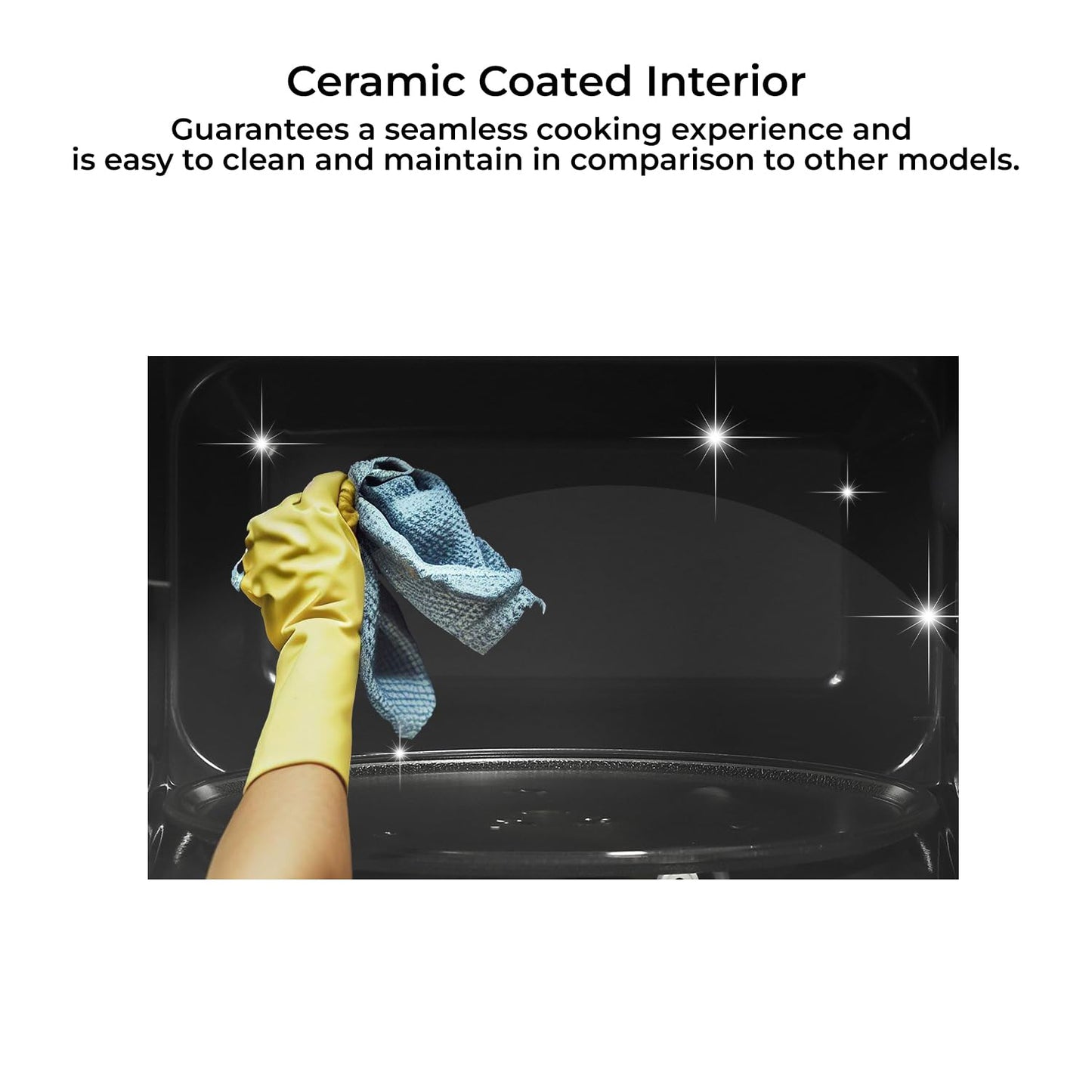 SHARP 20L Solo Microwave Oven | Ceramic Coating, One Touch Menu | Japan Technology | R-220KN-K