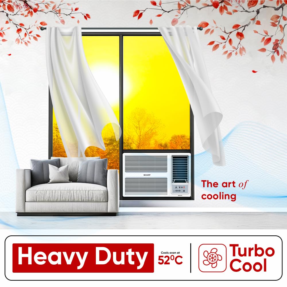 SHARP Ryohu-FS Window Air Conditioner | Heavy Duty, Turbo Mode, 100% Copper with Blue Coating | 2026 Series