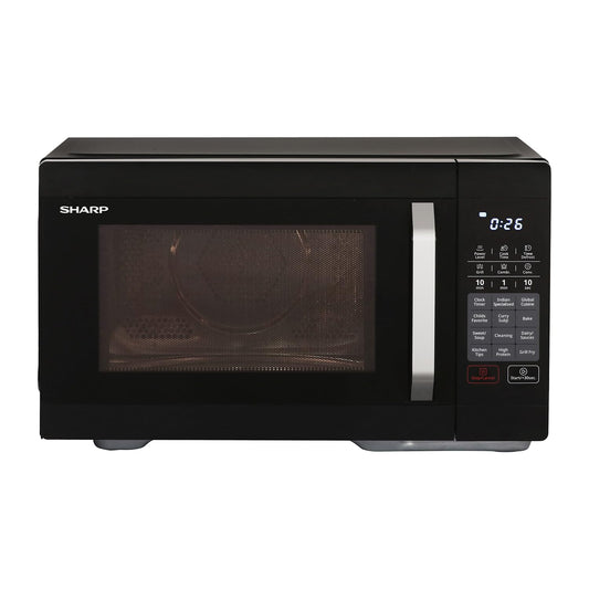 SHARP 27L Convection Microwave Oven | Healthy Fry, Stainless Steel Cavity, 300+ Auto-Cook Menu | Japan Technology | R-827KN-K