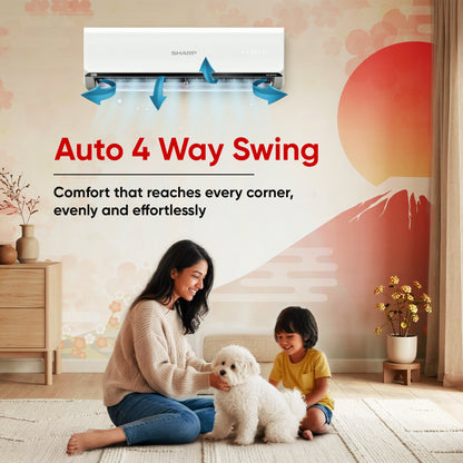SHARP Reiryou 3 Star Inverter Split Air Conditioner | 7-in-1 Convertible, 4-Way Auto Swing, 100% Copper with Gold Coating | 2026 Series