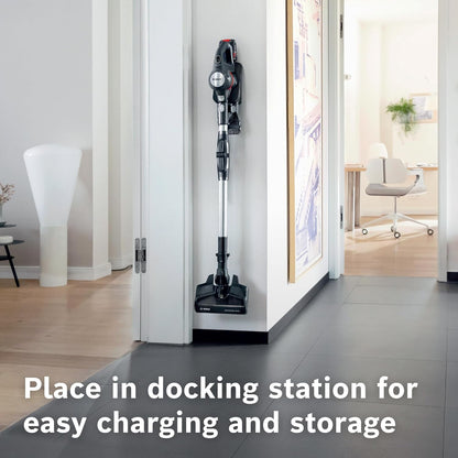 Bosch Unlimited 7 Cordless Vacuum Cleaner with Rechargeable Battery, FlexTube, LED Lighting | 10 Year Motor Warranty | BCS711AIN