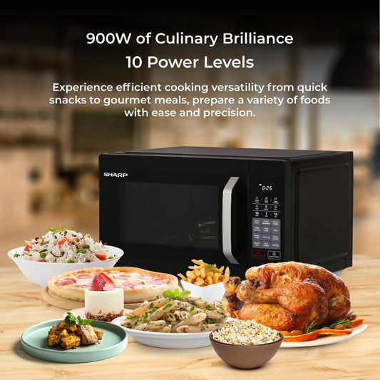 SHARP 27L Convection Microwave Oven | Healthy Fry, Stainless Steel Cavity, 300+ Auto-Cook Menu | Japan Technology | R-827KN-K