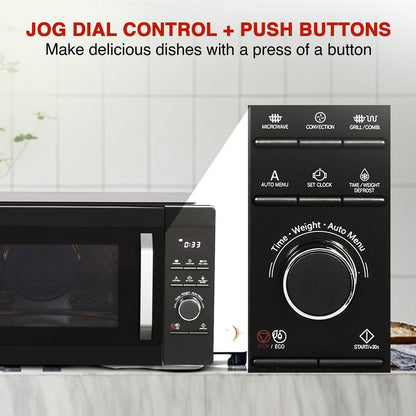 SHARP 29L Convection Microwave Oven | Healthy Fry, Stainless Steel Cavity, 400+ Auto-Cook Menu | Japan Technology | R-929KN-K