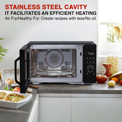SHARP 29L Convection Microwave Oven | Healthy Fry, Stainless Steel Cavity, 400+ Auto-Cook Menu | Japan Technology | R-929KN-K