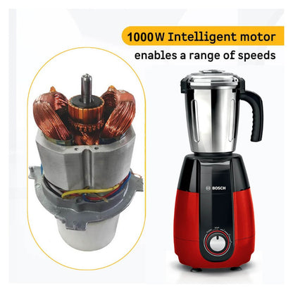 Bosch TrueMixx Pro 1000W 4 Jar Mixer Grinder | Hi-Flux Copper Motor | 24,000 RPM