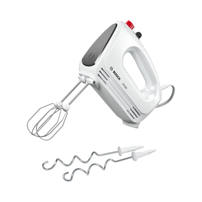 Bosch CleverMixx Hand Mixer | 375W, 4-Speed, Multiple Hooks for Whisking and Dough Making