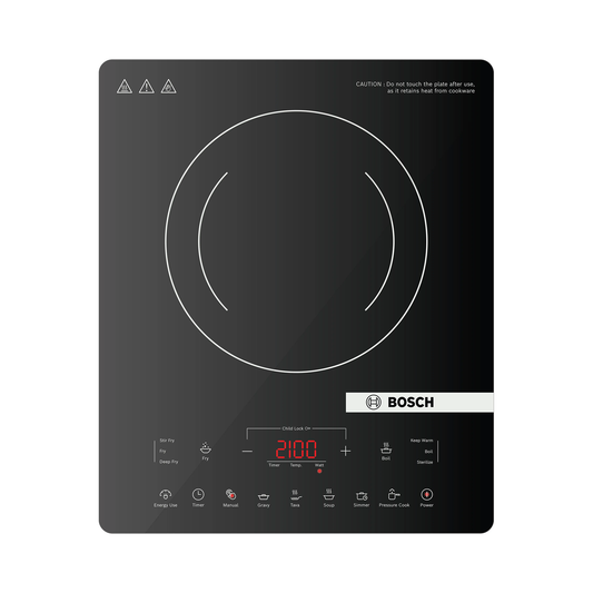 Bosch 2100W TrueSafe Indi Induction Cooktop | Touch Panel, Ceramic Surface | German Quality